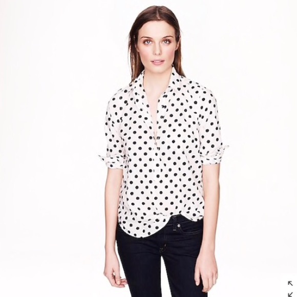 J crew polka dot shirt Clearance